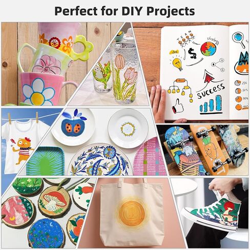 SMOOTHERPRO Acrylic Paint Markers, 24 Colors Dual Tip Acrylic Paint Pens for Wood, Canvas, Stone, Pumpkins, Rock Painting, Glass, Plastic, Ceramic, DIY Crafts Art Supplies in Saudi Arabia