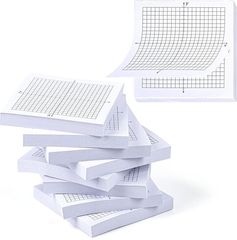 8PCS Graph Paper Sticky Notes Self Adhesive Mini X Y Axis Coordinate Plane Post It 20 X 20 Four Quadrant Grid Pad for School Office Supplies 3 X 3 Inch in Kuwait