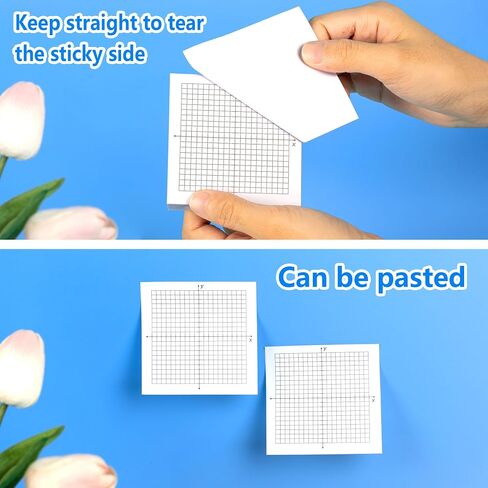 8PCS Graph Paper Sticky Notes Self Adhesive Mini X Y Axis Coordinate Plane Post It 20 X 20 Four Quadrant Grid Pad for School Office Supplies 3 X 3 Inch in Kuwait