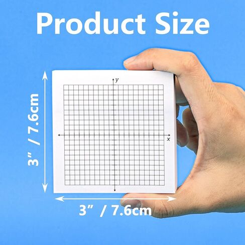 8PCS Graph Paper Sticky Notes Self Adhesive Mini X Y Axis Coordinate Plane Post It 20 X 20 Four Quadrant Grid Pad for School Office Supplies 3 X 3 Inch in Kuwait