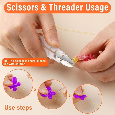 GarfxG 60 PCS Beading Needles Set with Collapsible Big Eye Beading Needles, Twisted Wire Seed Beading Needles, Straight Beading Needles and Threaders, Thimble, Scissors, Measure Tools in Storage Box in Saudi Arabia