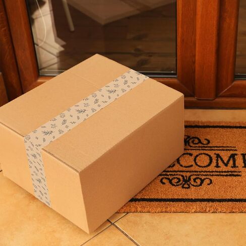 55 Yard Kraft Paper Packing Tape Botanical Leaves Brown Gift Wrapping Tape Waterproof Shipping Tape for Small Business DIY Crafts Box Carton Decor in Saudi Arabia