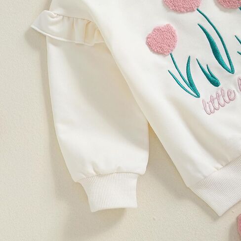 Mubineo Toddler Baby Girl Clothes Cute Flower Sweatshirt Outfits Fall Winter Long Sleeve Tops Pant Outfit Sweatsuit Set in Kuwait