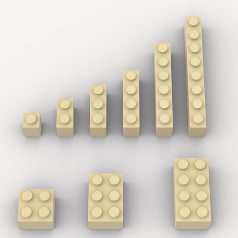 100 Piece Green Bricks Bulk Assortment Pack, 9 Size Green Classic Building Blocks Bricks, Compatible with Lego Parts and Pieces(Color: Green) in Kuwait