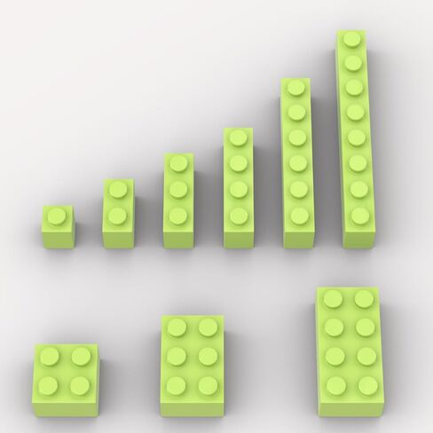 100 Piece Green Bricks Bulk Assortment Pack, 9 Size Green Classic Building Blocks Bricks, Compatible with Lego Parts and Pieces(Color: Green) in Kuwait