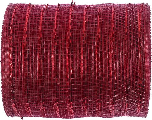 4 inch x 20 Yards-YYCRAFT Metallic Poly Mesh Ribbon (2 Pack,Black) in Kuwait