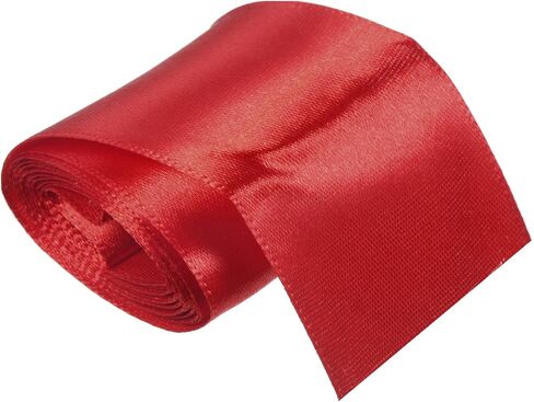 Finish Line Satin Ribbon - Durable Polyester Fabric Tape, Apply to Athletics Running Matches/Marathon Races (1.97", 9.84ft, Red) in Saudi Arabia