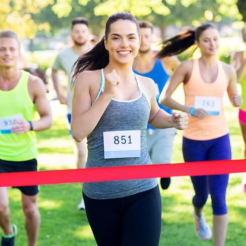 Finish Line Satin Ribbon - Durable Polyester Fabric Tape, Apply to Athletics Running Matches/Marathon Races (1.97", 9.84ft, Red) in Saudi Arabia