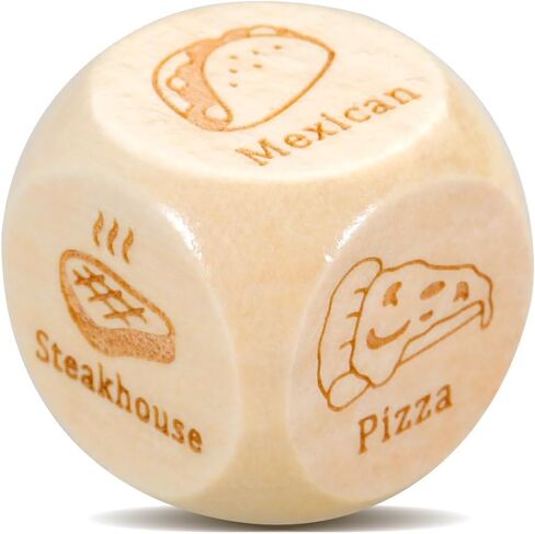 Father's Dad Gifts from Wife Daughter Son, Food Decision Dice, Couples Gifts for Boyfriend Girlfriend, Date Night Ideas for Husband Wife, Anniversary Valentine's Day Birthday Gifts for Women Men in Kuwait