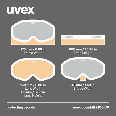Uvex للجنسين - للبالغين، نظارات التزلج 2100 CV لتعزيز التباين in Saudi Arabia