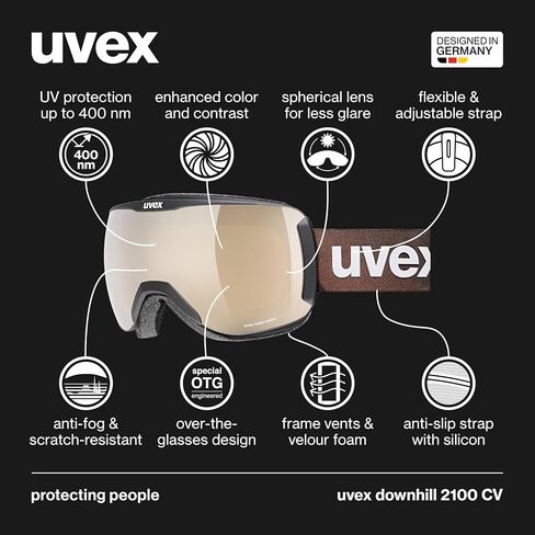 Uvex للجنسين - للبالغين، نظارات التزلج 2100 CV لتعزيز التباين in Saudi Arabia