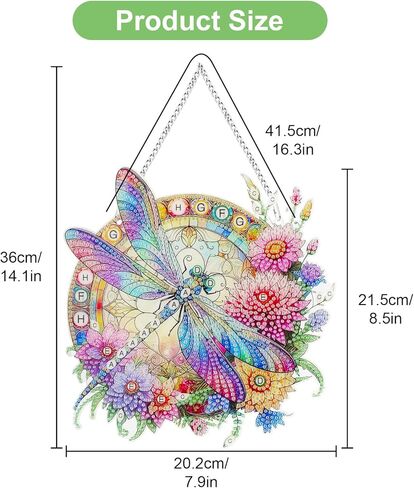 Eeekit Diamonds Painting Suncatcher ، DIY Diamond Art Hanging Ornament ، Double -Side Rhinestone Wall Window Window Hoft in Kuwait