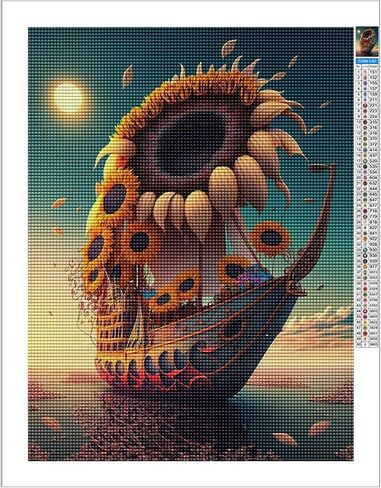 Diamond Art Painting, Halloween Witch Painting Kit Full Round Diamonds for Adults, DIY 5D Diamond Painting Crafts Gifts Home Wall Decor 12x16 Inches in Saudi Arabia