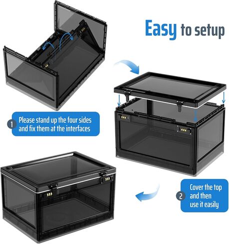 Extra Large Lock Box for Medication Safe, Medicine Lockable Storage Box with Code, Phone Lock Boxes for Video Games, Box with Combination Lock for Snacks/Food, Locking Cabinet for Home/Office (Black) in Kuwait