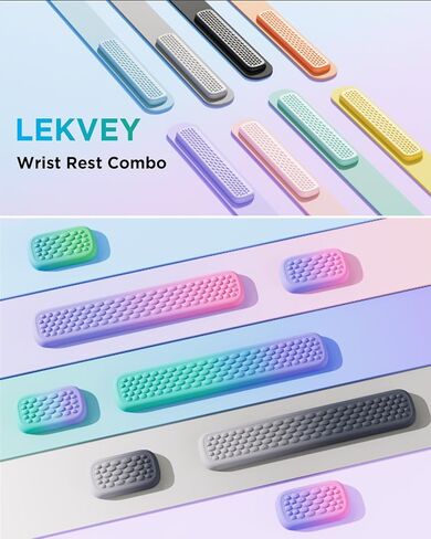 Lekvey Keyboard Wrist Rest, Wrist Rest for Computer Keyboard - Silky Memory Foam Wrist Rest for Keyboard and Mouse, Wrist Pad for Keyboard, Typing Pain Relief Wrist Support for Keyboard, Green Blue in Kuwait