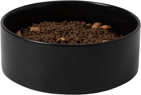 8" Large Capacity Basic Dog Food Bowl Anti-Slip Silicone Bottom Perfect for Medium and Large Breeds Color Black in Saudi Arabia