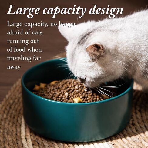8" Large Capacity Basic Dog Food Bowl Anti-Slip Silicone Bottom Perfect for Medium and Large Breeds Color Black in Saudi Arabia