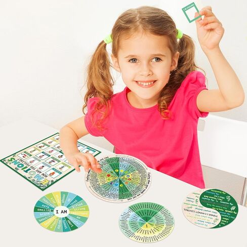 chiazllta 7PCS Feeling Wheel Magnet Large Magnetic Mental Feeling Chart Mood Meter Emotion Therapy Poster Kids Teens Counselor Social Work Magnet for Fridge Office Home School Classroom Decor Supplies in Saudi Arabia