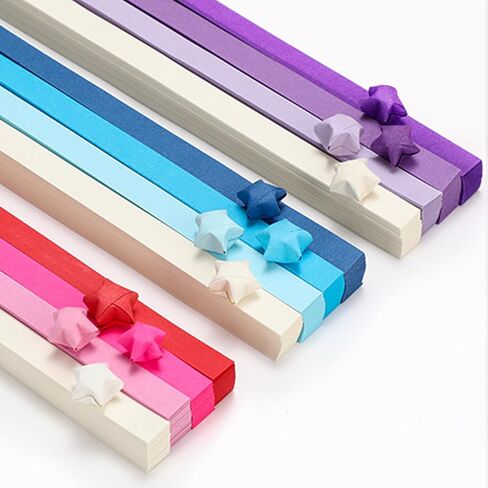 1620 Sheets Star Origami Paper Strips Double -Side 10 Colors Tradient Tradian in Kuwait