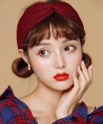 أقراط دائرية من LOVE&CLOVER للنساء على شكل زهرة وردية in Kuwait