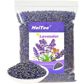 Dried Lavender Buds Natural Lavender Dried Flowers (14oz /400g) for Weddings, Parties, Wardrobes, Drawers, Sachets, Candles, Soap Making,DIY Projects