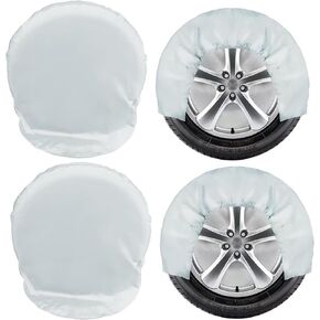Youngever 4 Pack 28 Tire Covers, Spare Tire Cover, Waterproof Tire Wheel Cover, Protector for Truck, SUV, Trailer, Camper, RV Universal Fits Tire (Diameter 28-30 inch)