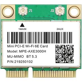 WiFi 6E 3000Mbps Bluetooth 5.2 AX210HMW MPE-AXE3000H for Intel AX210 Wireless Mini PCI-E WiFi Card 802.11ax/ac 2.4G/5Ghz Adapter Than AX200