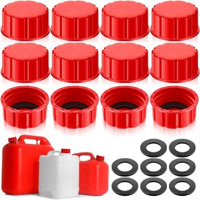 12 Pcs 5 Gallon Gas Can Cap Replacement Coarse Thread Gas Caps Portable Plastic Gas Can Cap for Standard Water Gas Diesel Racing Jugs Cans Cap