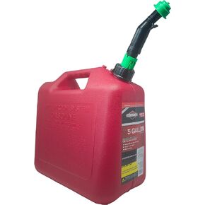 Briggs & Stratton Five Gallon Gas Can, EPA Approved, Smart Fill Spout, and Fire Mitigation (FMD) Compliant,Red