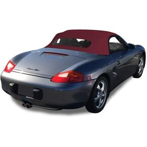 compatible with Porsche Boxster 986 1997-2002 Convertible Top With Heated Glass Window Canvas Cloth (Black)