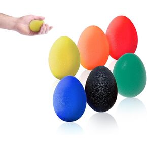 6-Piece Hand Exercise Ball Kit Diverse Strength Levels for Elders, Adults, Kids - Enhances Grip, Relieves Stiffness, Great for Arthritis, Stress Alleviation, Fidget, Rehabilitation