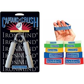 IronMind Two-Way CoC Grip Set: CoC Trainer Gripper (c. 100 lb.) and Expand-Your-Hand Bands