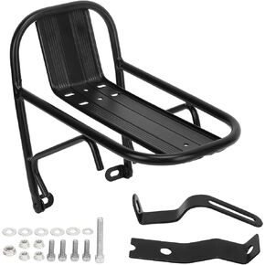 Bike Front Luggage Rack, Bike Front Rack Aluminum Alloy Luggage Carrier Racks Mountain Bike Front Luggage Rack for Cycling