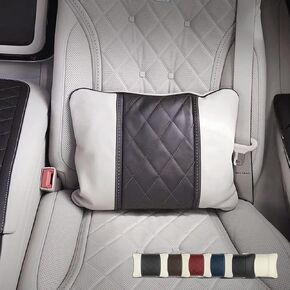 Car Pillows Napa Leather Car Seat Rest Cushion Car Lumbar Pillow for Mercedes Benz Maybach S-Class Lumbar Support Pillow car Accessories…