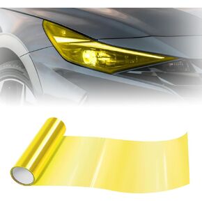 Car Light Tint Film,Headlight Tint and Tail Lights Automotive Headlights, 11.88×48 Inches, Self-Adhesive Vinyl Wrap Protector Film Easy Modification for Cars, Trucks, SUVs (Yellow) in Kuwait