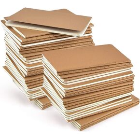 24 Pack Pocket Notebooks Journal Notebooks Small Brown Kraft Line Notebooks Mini Subject Notepad Planner for Students, Office and Travelers, A6 Size 3.9 x 5.5 Inches