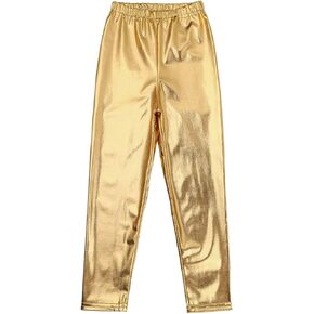 Kids Girls Boys Shiny Metallic Dance Tights Pants Jazz Hip Hop Dancing Street Athletic Leggings Dancewear in Kuwait