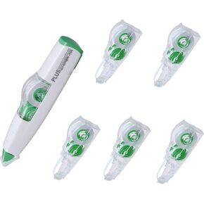 PLUS Whiper MR - Whiper Mini Roller Correction Tape 5mm x 6m(WH-605) & Refills 5 pcs