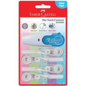 Faber-Castell One Touch Corrector Refillable Correction Tape with 4 Refills in Kuwait