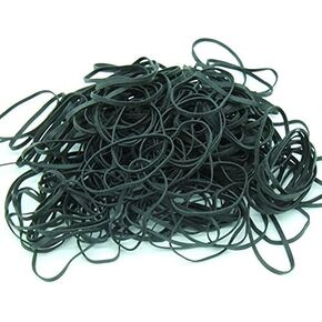 Black High Heat UV Resistant #32 Platinum Rubber Crepe Band (3" x 1/8") Premium Angler Rubberbands (32-1/4lb)