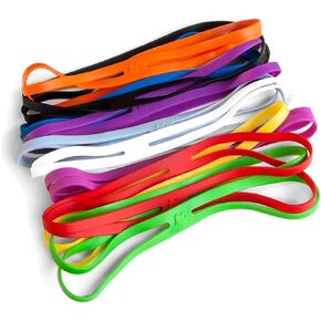 GRIFITI Band Joes X Cross Style 12 بوصة ألوان متنوعة 10 عبوات كبيرة من الأربطة المطاطية المرنة القوية للطهي بالضغط، المكتب، الألغاز، ألعاب الطاولة، الحرارة الباردة للأشعة فوق البنفسجية الكبيرة الملونة الثقيلة الأربطة المطاطية السيليكون العملاقة