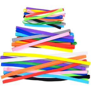 36 Pieces Silicone Rubber Bands Colorful Elastic Rubber Wrapping Bands for Books, Art, Exercise, Crab Traps, Cooking, Wrapping, Heat, Cold, UV, Chemical Resistant (12 inch, 8 inch, and 5.5 inch)