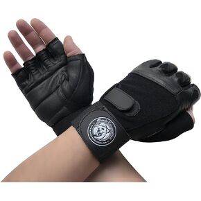 Gym Gloves with Wrist Support for Gym Workout, Crossfit,Weightlifting Black/White or Black Premium Quality Materials.
