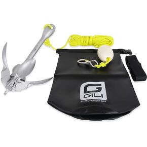 GILI Kayak Anchor and Paddle Board Anchor Kit, 3.5 lb Folding Anchor with 40-ft Rope and 5L Storage Bag