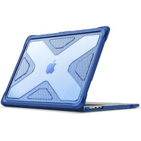 Fintie Case for MacBook Air 15 Inch A3114 A2941 (2023 2024 Release) - Heavy Duty Rugged Hard Shell Case Cover with TPU Bumper for MacBook Air 15.3" M2 M3 Chip with Touch ID, Clear