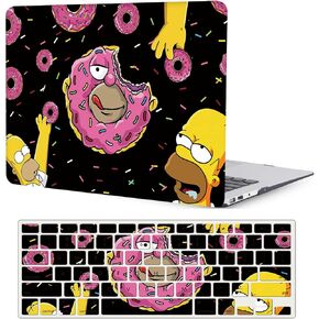 Laptop Case Compatible with New MacBook Air 13 Inch Case 2020 2019 2018 Release A2337 M1 A2179 A1932 with Retina Display & Touch ID, Plastic Hard Shell Case & Keyboard Cover Skin - Cute cat