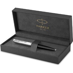 Parker 51 Ballpoint Pen Black Barrel with Chrome Trim Medium Point with Black Ink Refill Gift Box
