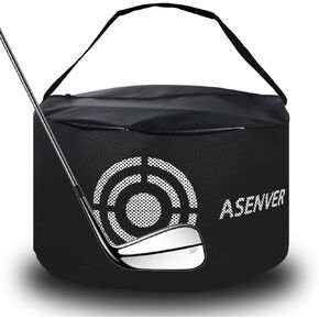 Black Golf Impact Bag Silent Golf Swing Trainer Golf Smash Bag Portable Power Hitting Bag Golf Training Aid