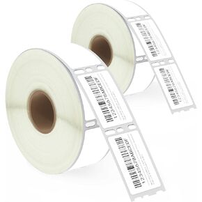 BETCKEY - Compatible DYMO 30347 (1" x 1-1/2") Book Spine Labels - Compatible with DYMO Labelwriter 450, 4XL & Zebra Desktop Printers [2 Rolls/1500 Labels]