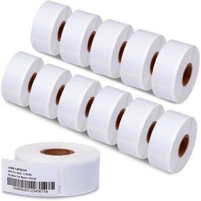 Square Label Compatible Dymo 30332 (1" x 1") LW Multi-Purpose Labels for Labelwriter 450 Turbo Twin, Rollo Zebra Desktop Printers, 750 Stickers per roll, 12 Rolls